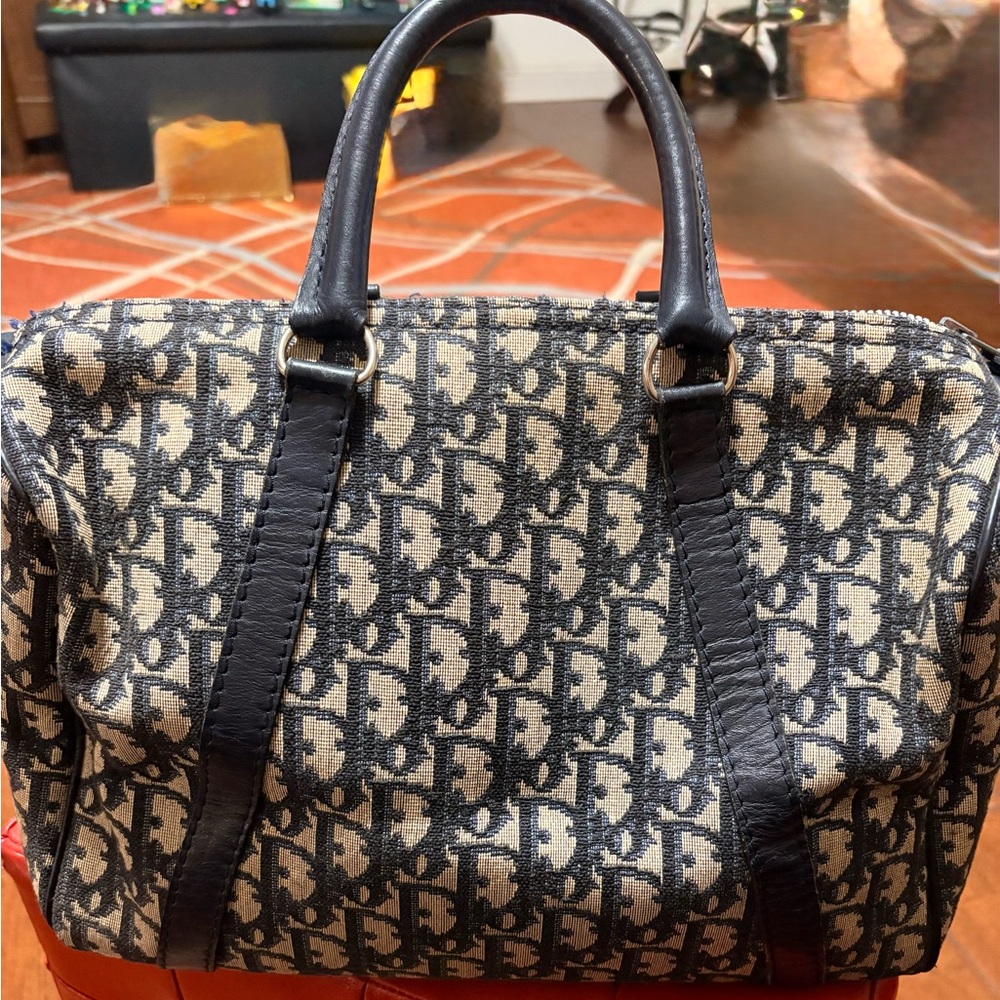 DIOR Monogram Vintage Trotter Boston Bag